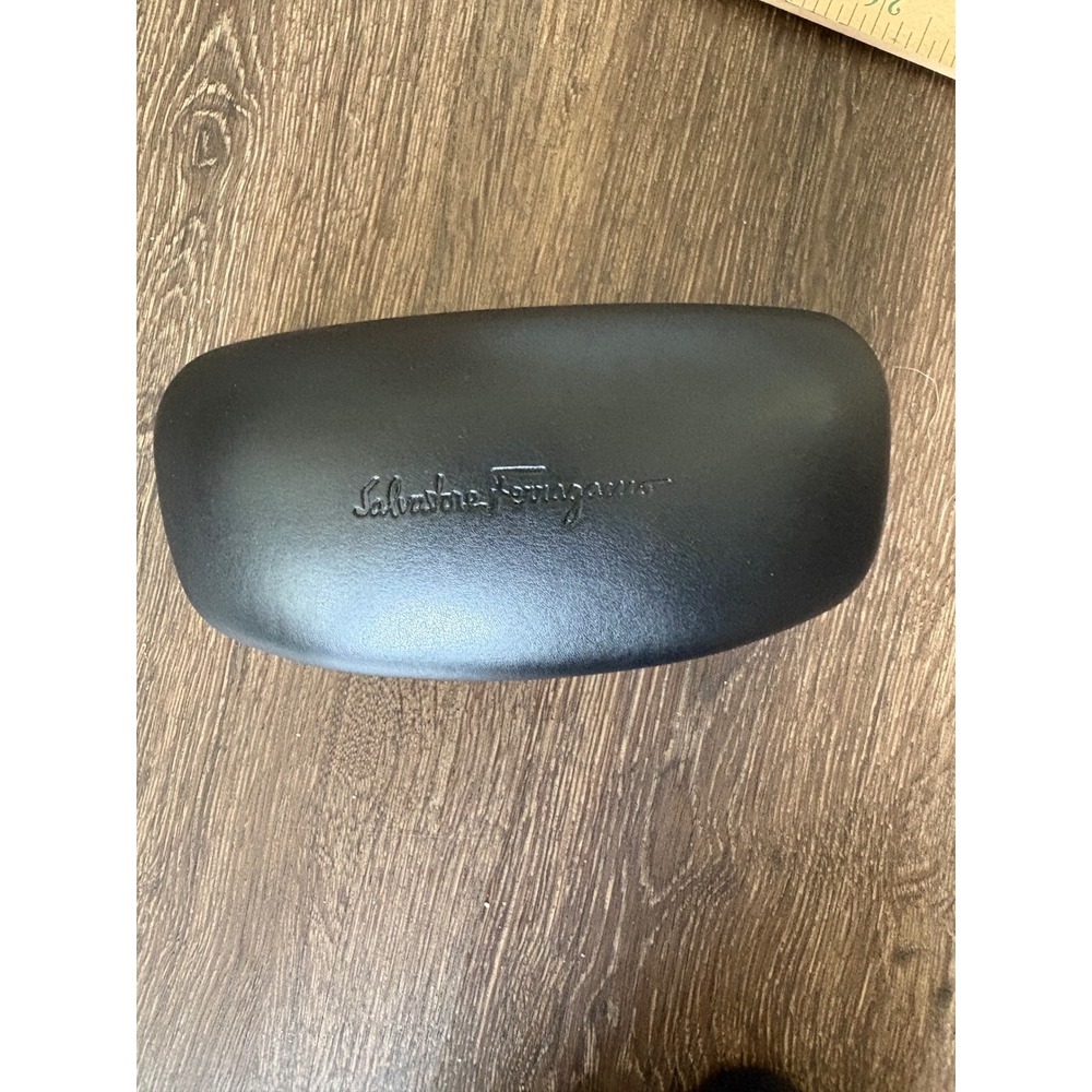 Salvatore Ferragamo Black Hardshell Sunglasses Eyeglasses Case Designer Logo